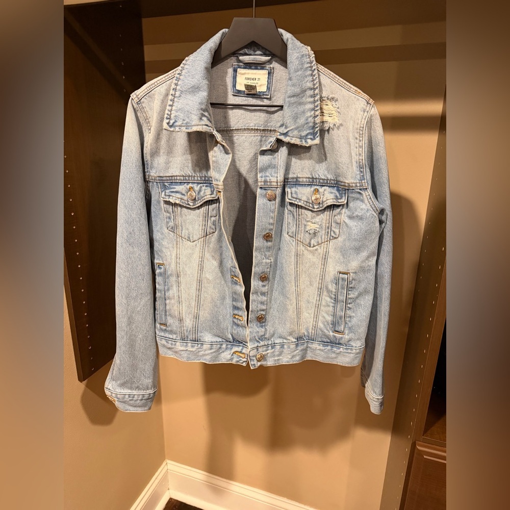 Forever 21 Light Blue Jean Jacket